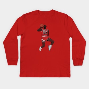 Michael Jordan Chicago Bulls Dunk Kids Long Sleeve T-Shirt